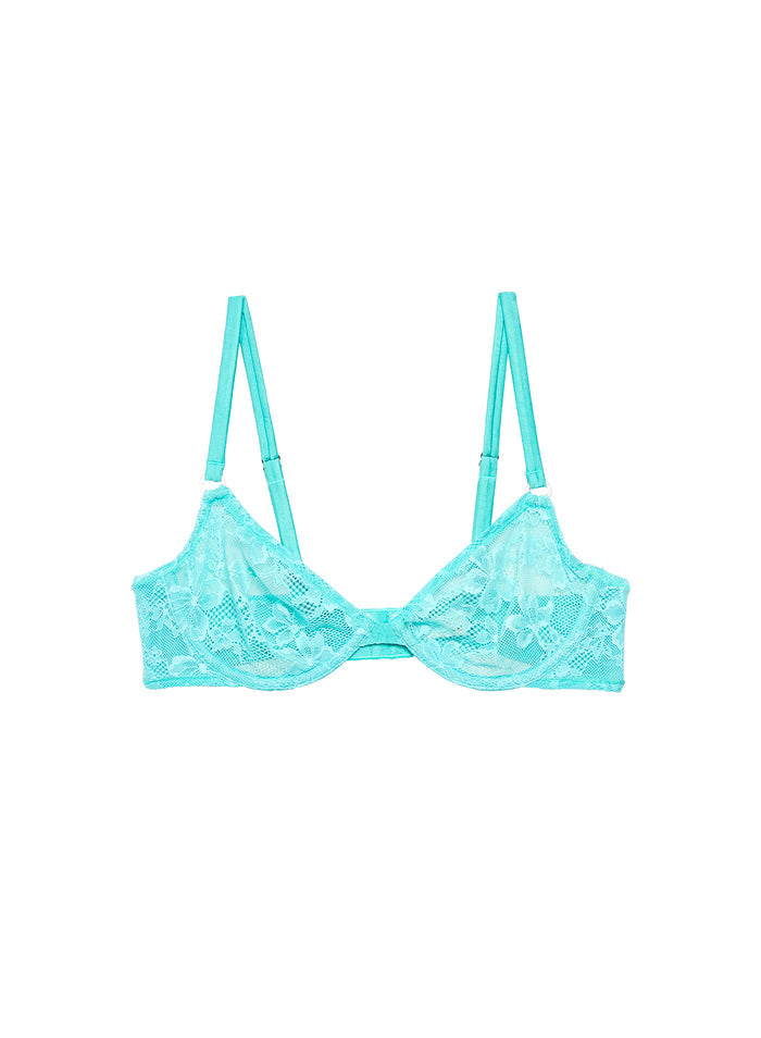 Le Stretch Lace Demi Bra-bright jade-flat