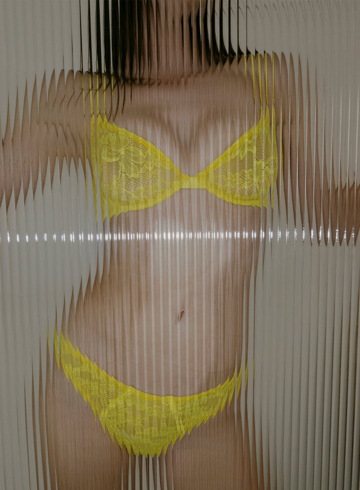 Le Stretch Lace Demi Bra-lemon
