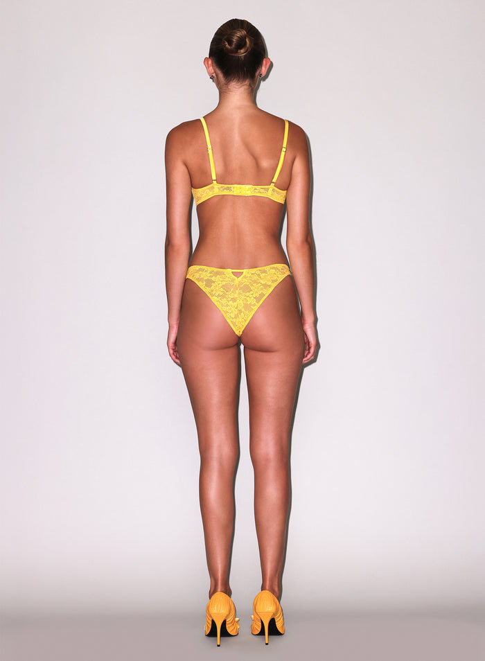 Le Stretch Lace Demi Bra-lemon-back