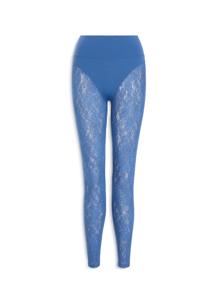 Le Stretch Lace Legging-storm blue