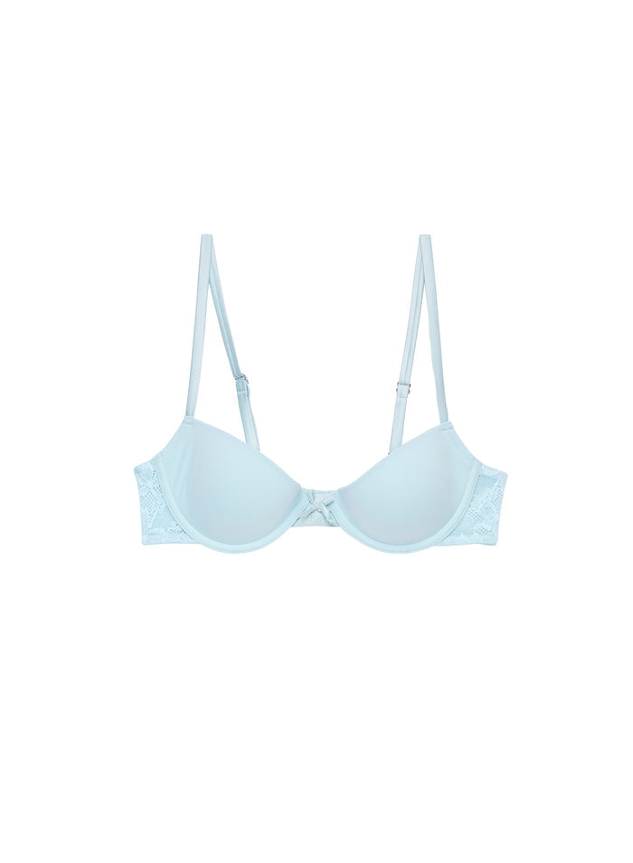 Le Stretch Lace Molded Demi Bra-forget me not-flat