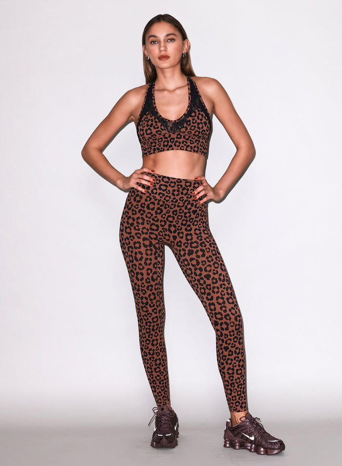 Le Stretch Lace Sports Bra-neutral leopard-flat