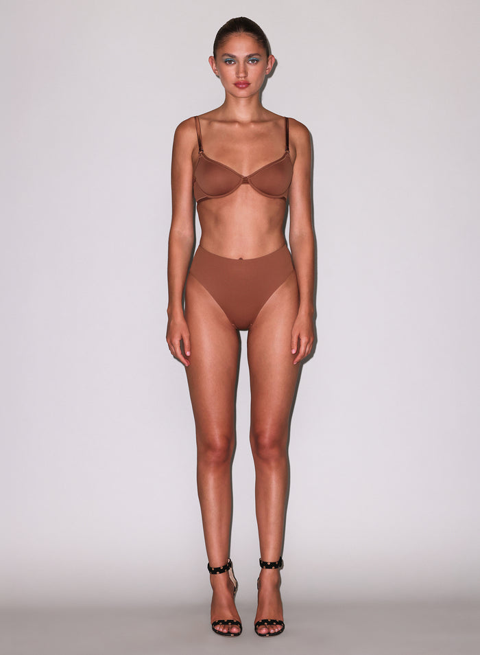 Le Stretch Micro Demi Bra-caramel