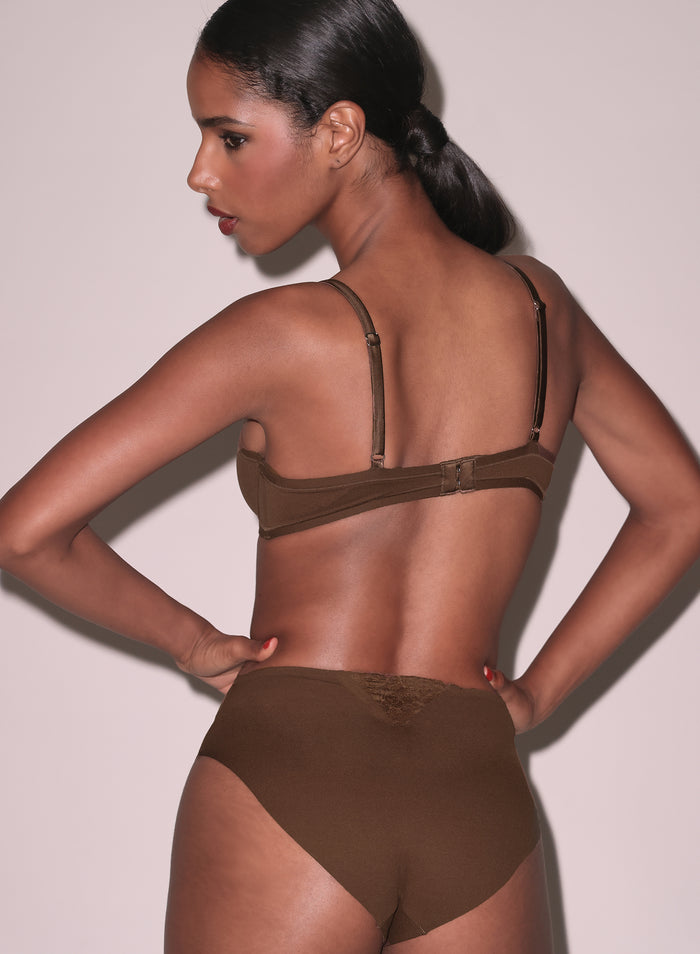 Le Stretch Micro High Waist Brief-cocoa