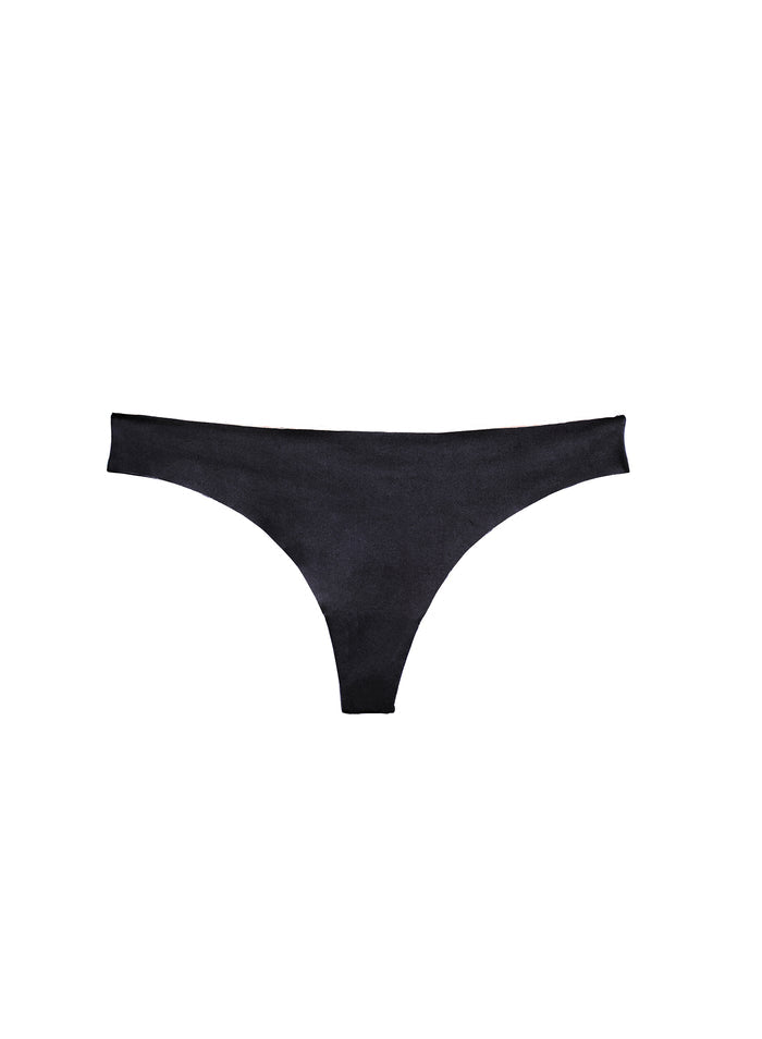 Le Stretch Micro Thong-black-flat