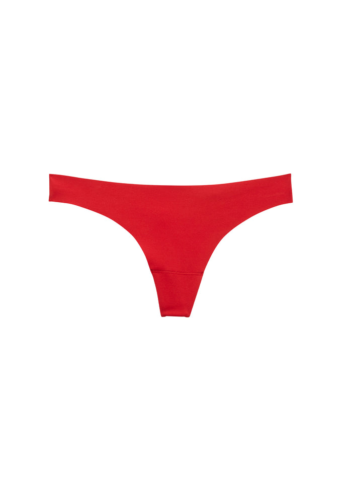 Le Stretch Micro Thong-rouge-flat