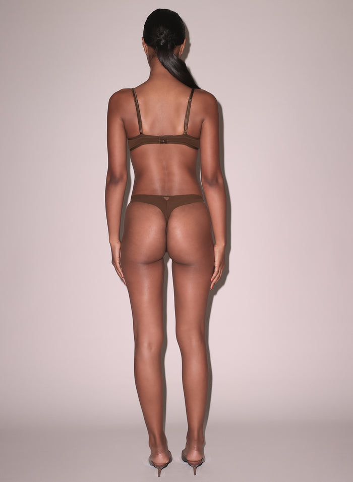 Le Stretch Micro Thong-cocoa