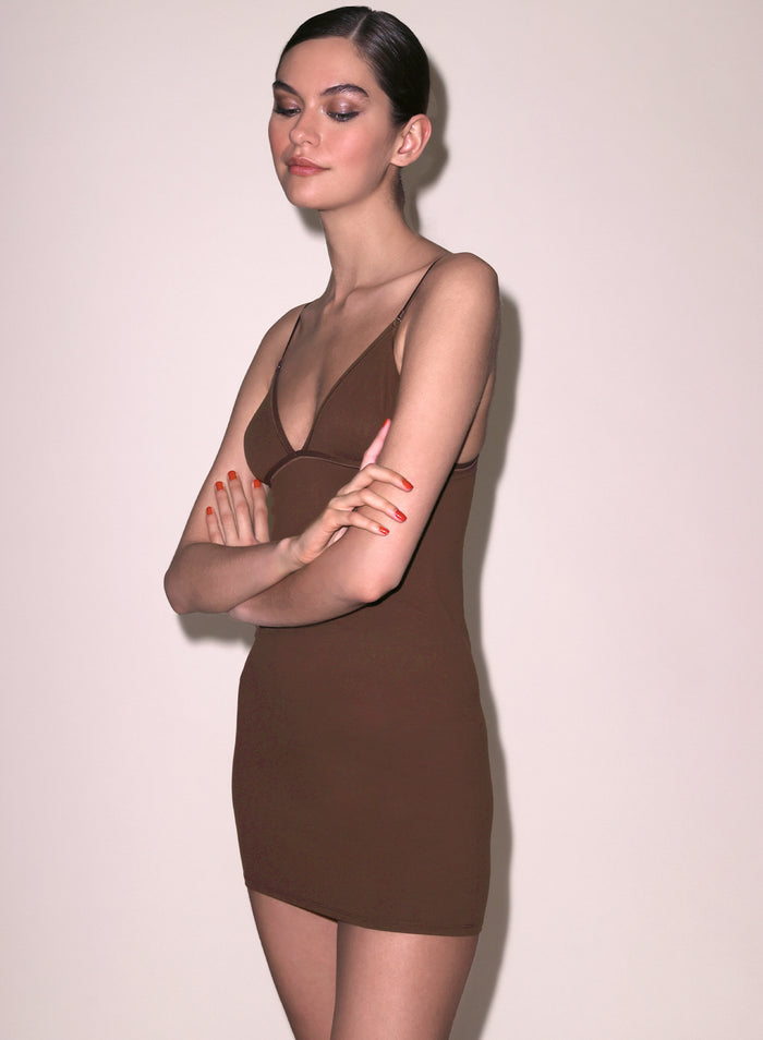 Le Stretch Micro Triangle Slip-cocoa