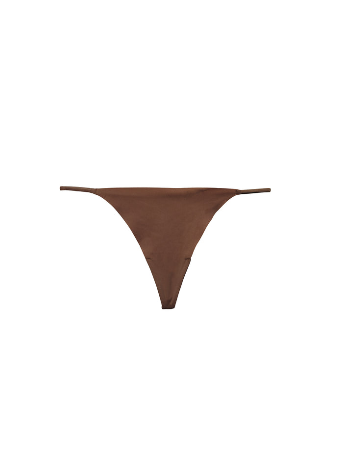 Le Stretch Micro V-String-cocoa-flat