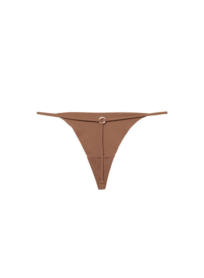 Le Stretch Micro V-String-caramel