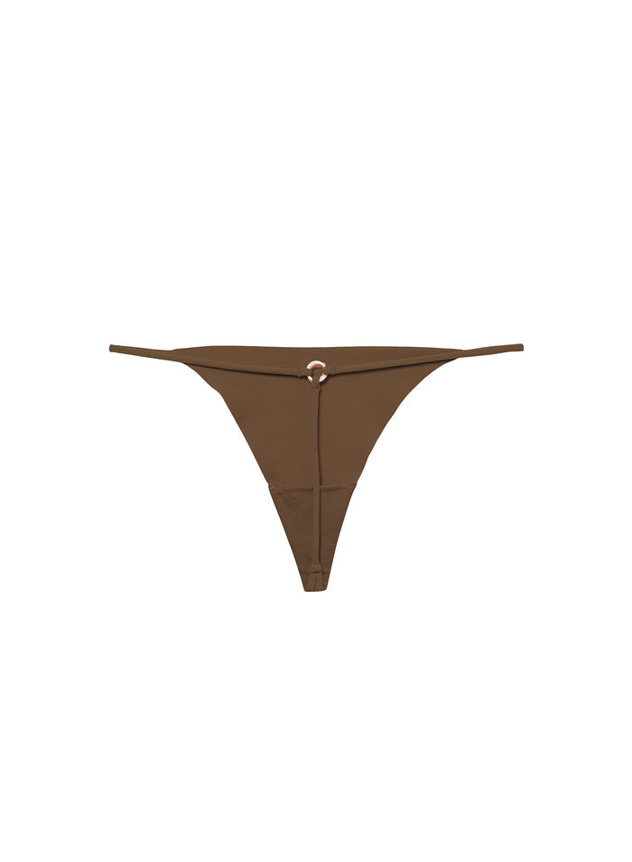 Le Stretch Micro V-String-cocoa-flat