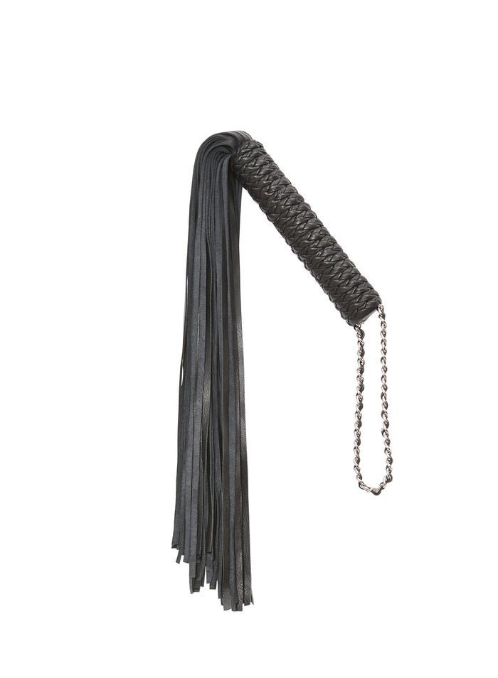 Leather Flogger-black-flat