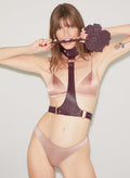 Leather Harness-bordeaux-Fleur du Mal