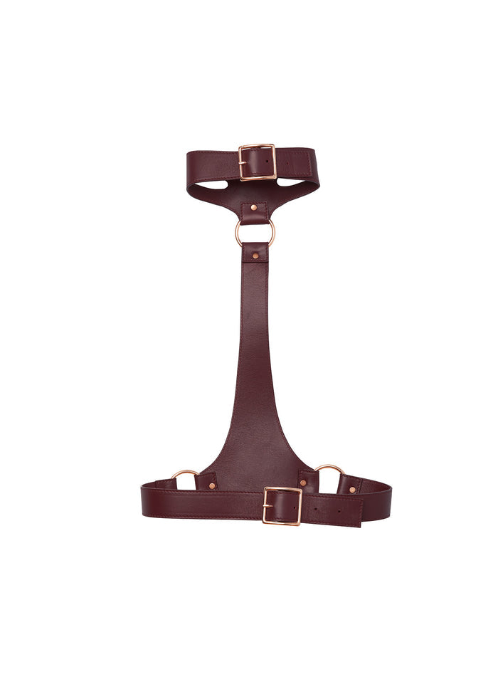 Leather Harness-bordeaux-flat
