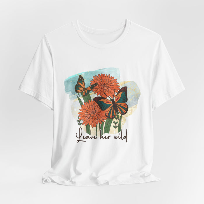 Leave Her Wild Floral Butterfly Tee