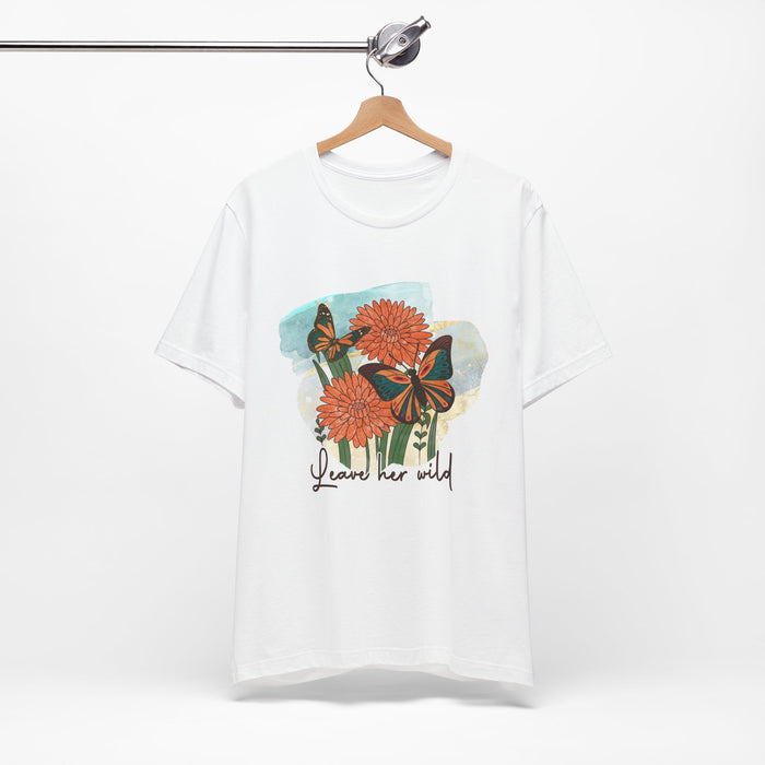 Leave Her Wild Floral Butterfly Tee
