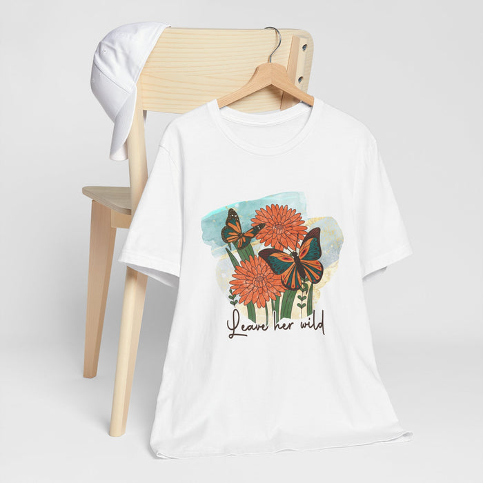 Leave Her Wild Floral Butterfly Tee