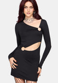 Lenora Cutout Barbell Hardware Mini Dress