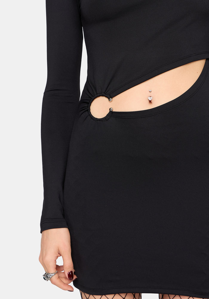 Lenora Cutout Barbell Hardware Mini Dress