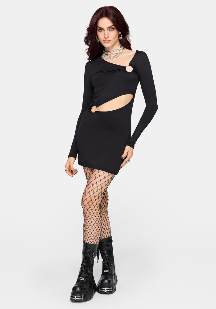 Lenora Cutout Barbell Hardware Mini Dress