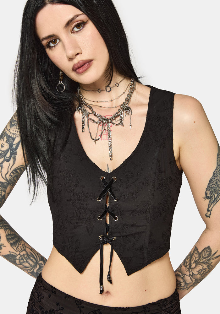 Lila Embroidered Corset Top