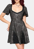 Lili Jacquard Lace Godet Mini Dress