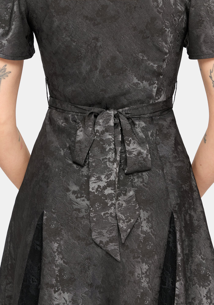 Lili Jacquard Lace Godet Mini Dress