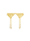 Lily Embroidery Garter Belt-daffodil-Fleur du Mal-flat