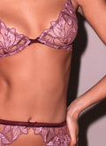 Lily Embroidery Plunge Demi Bra-amarena-Fleur du Mal