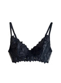 Lily Embroidery Post Surgical Bra-black-Fleur du Mal-flat