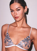 Lily Embroidery Triangle Bra-platinum-Fleur du Mal