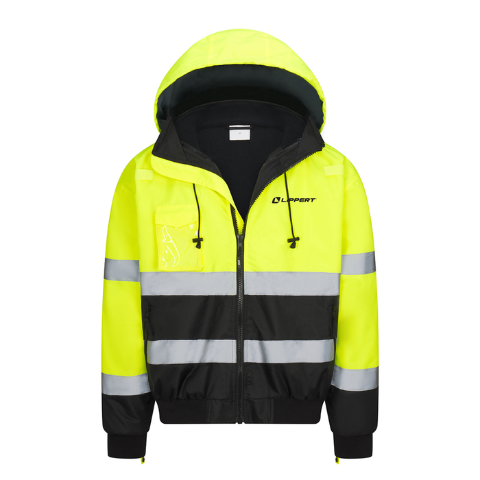 Lippert Safety Jacket - Safety Green - Black Logo