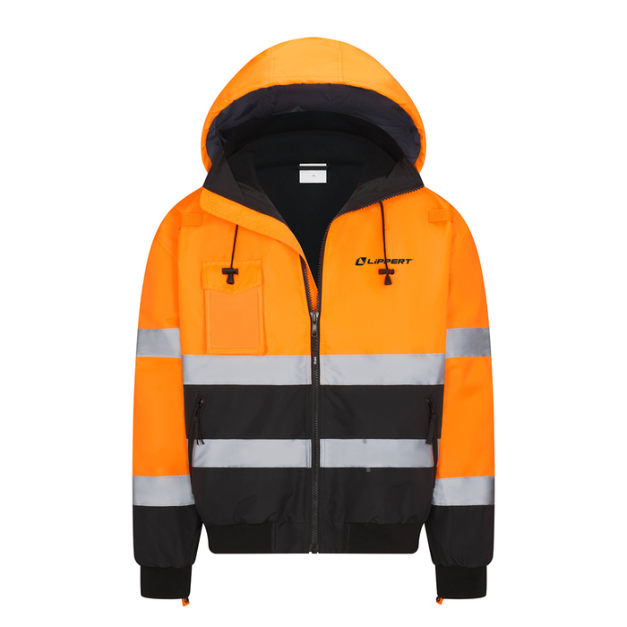 Lippert Safety Jacket - Safety Orange - Black Logo