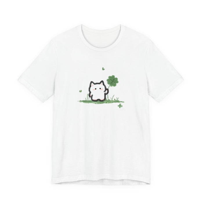 Lucky Cat Clover T‑Shirt — Cute St. Patrick’s Day Kitty Tee