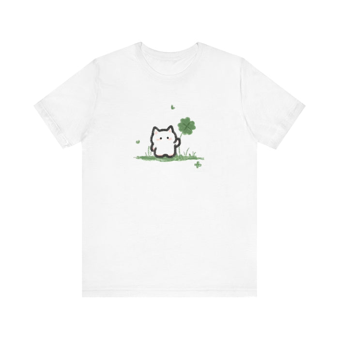 Lucky Cat Clover T‑Shirt — Cute St. Patrick’s Day Kitty Tee