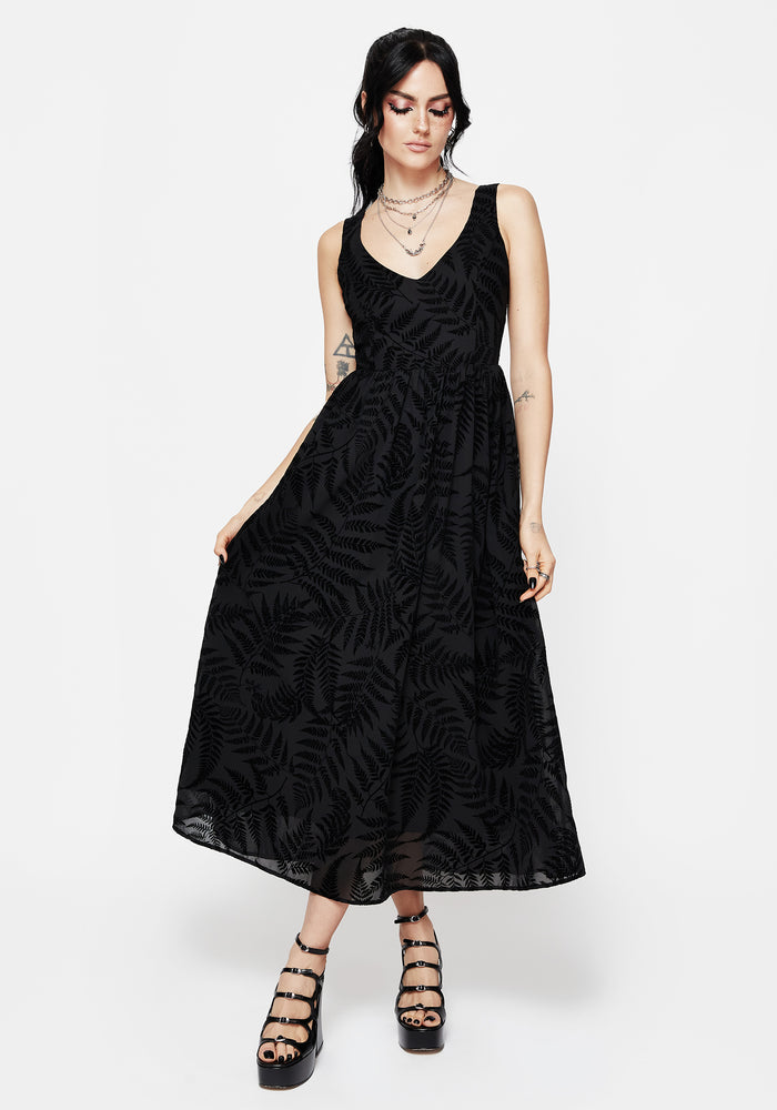 Lunafern Cami Fern Printed Midaxi Dress