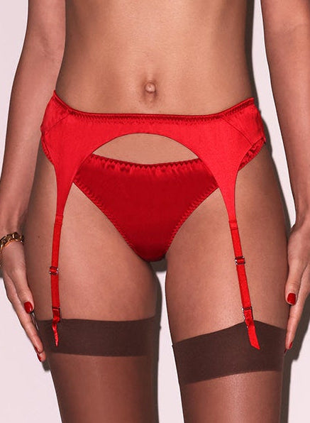 Luxe Classic Garter Belt-rouge-Fleur du Mal