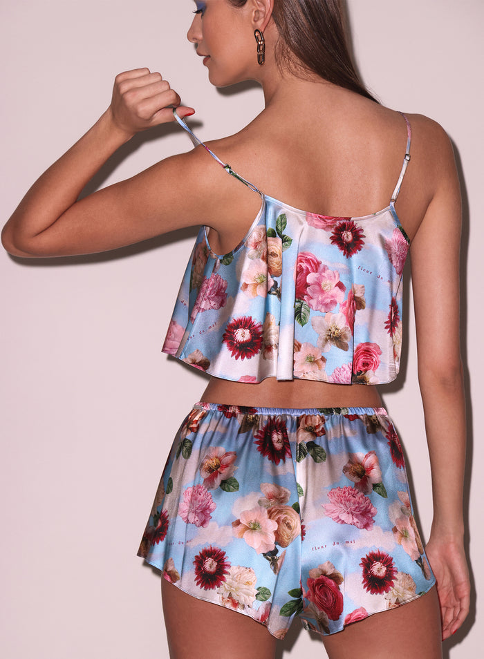 Luxe Flutter Cami-dreamy floral print