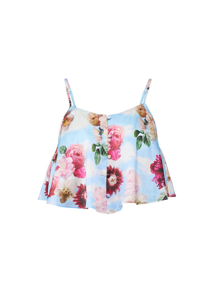 Luxe Flutter Cami-dreamy floral print