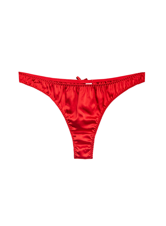 Luxe Thong-rouge-flat