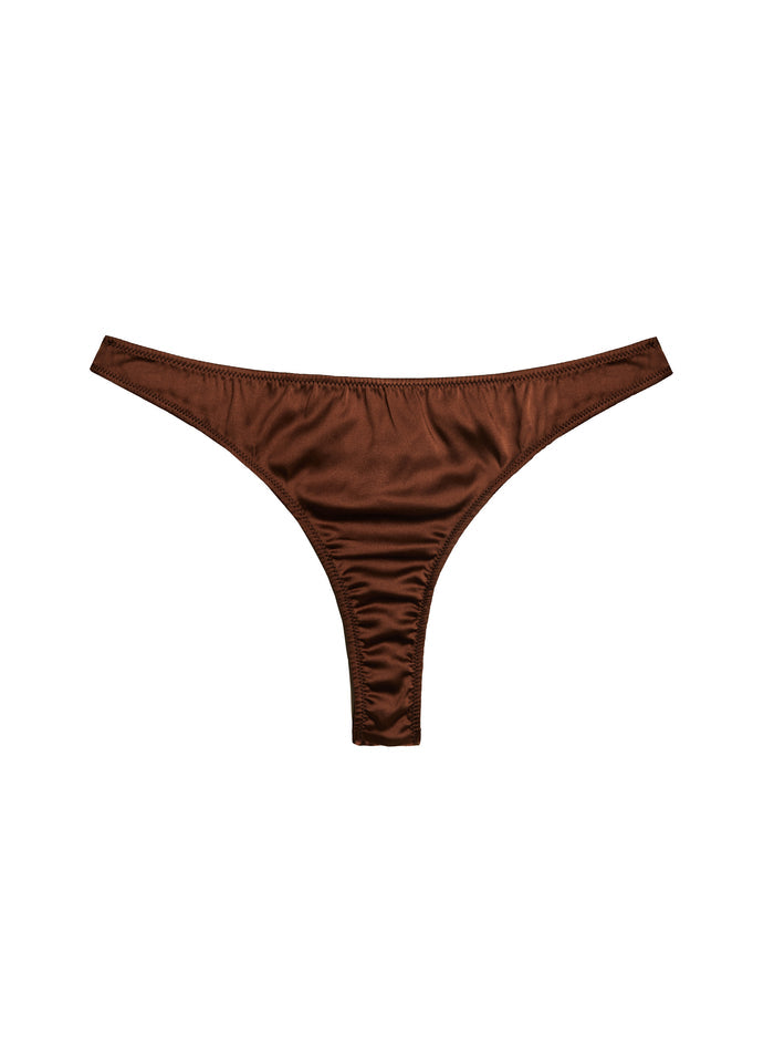 Luxe Thong-cocoa-flat