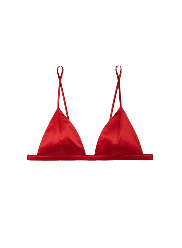 Luxe Triangle Bra-rouge-flat