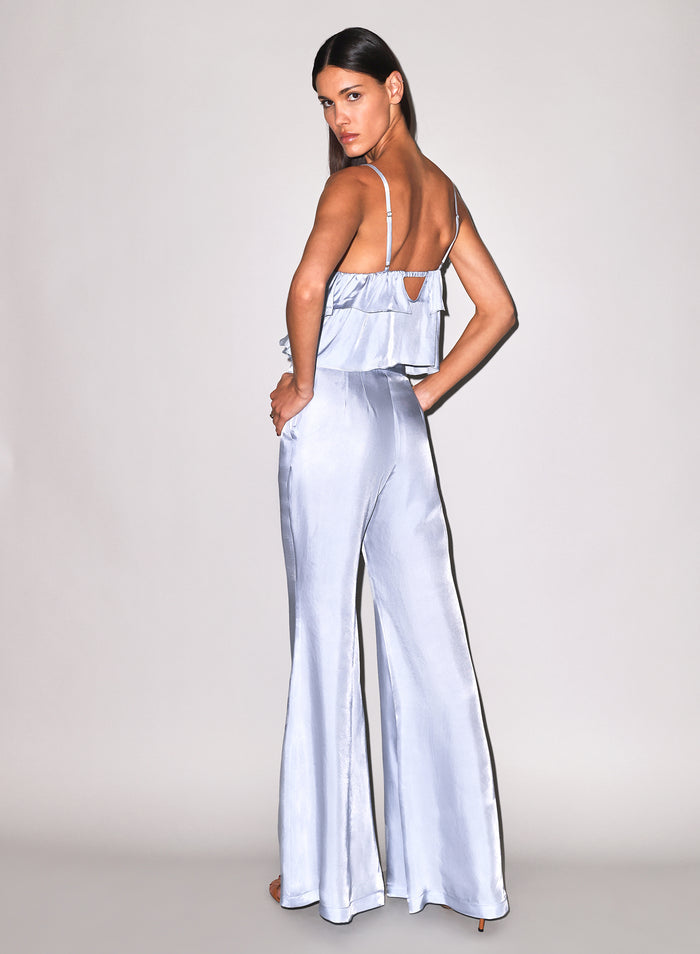 Luxe Twill Ruffle Cami-ice queen