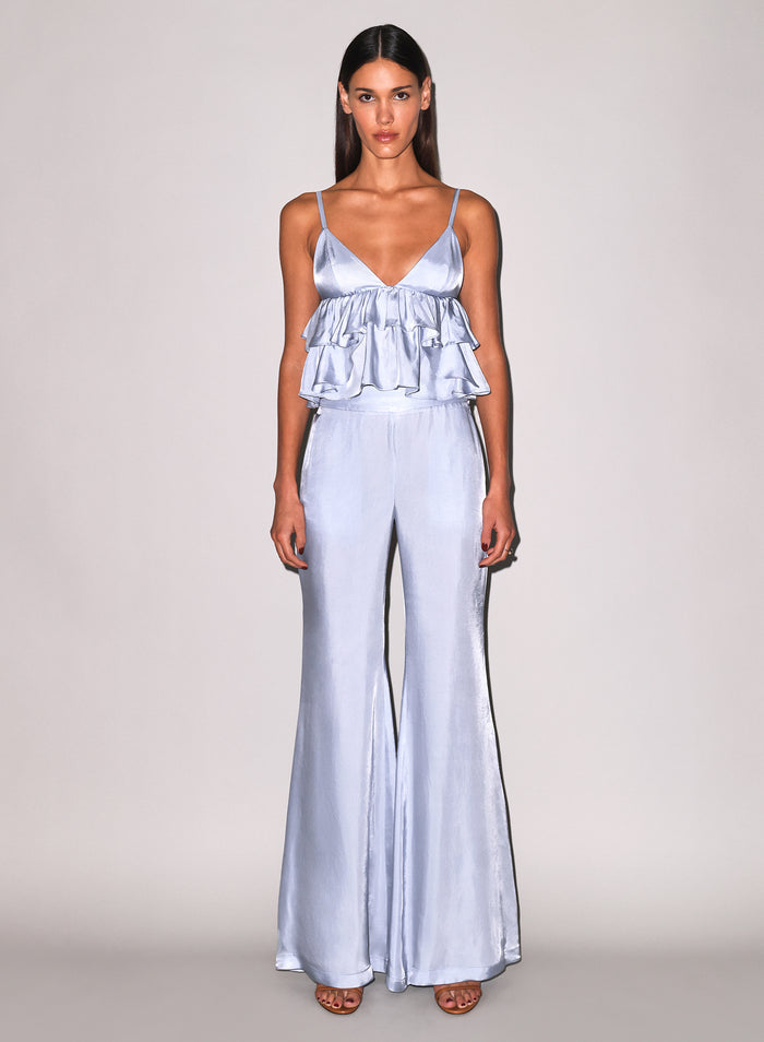 Luxe Twill Ruffle Cami-ice queen