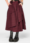 Lysandra Textured Ruffle Midi Skirt