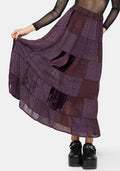 Mabel Floral Printed Patchwork Skirt