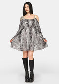 Maddie Cold Shoulder Blouson Mini Dress