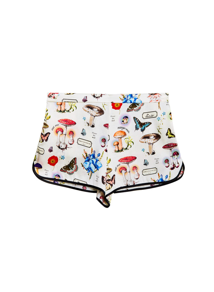 Magical Mushroom PJ Short-ivory mushroom print