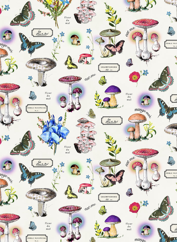 Magical Mushroom PJ Short-ivory mushroom print