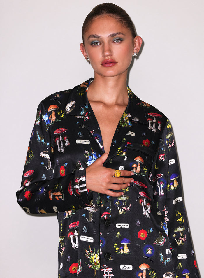 Magical Mushroom PJ Top-mushroom print